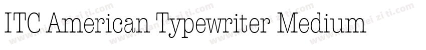 ITC American Typewriter Medium字体转换